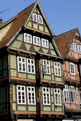 Fototapeta premium kunstvolle Fachwerkhäuser in der historischen Altstadt