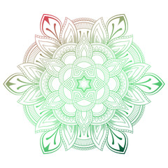 Set of vintage Wedding Invitation card with Mandala pattern and in color. Vector illustrator of abstrack background. Meditation element for India yoga