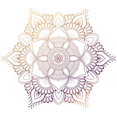 Set of vintage Wedding Invitation card with Mandala pattern and in color. Meditation element for India yoga. Ornament for decorating a greeting