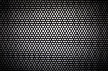 Black-white circle with white holes and dark vignetting for backgrounds