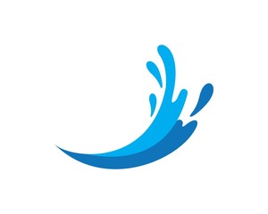 Naklejka premium splash Water, Wave symbol and icon Logo Template