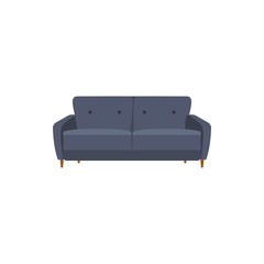 Obraz premium classic sofa flat icon. Interior or Room design template in flat style for mobile concept and web apps. Detailed classic sofa flat icon can be used for web and mobile