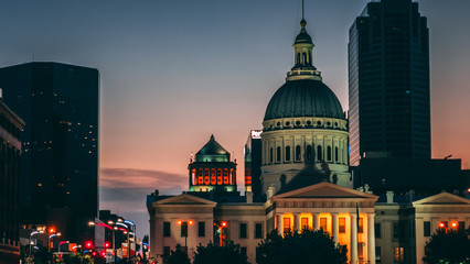 St Louis Courthouse at Sunset