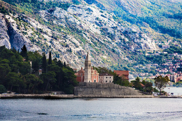 Church on Coast with Kotor in Background