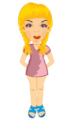 Girl teenager in gown