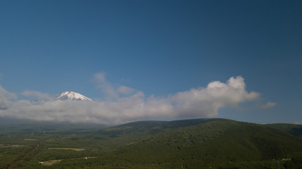 [空撮写真]上空からの富士山