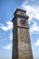 The clock tower in Galle, Sri Lanka.