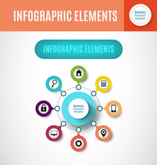 Fototapeta premium process chart infographics4
