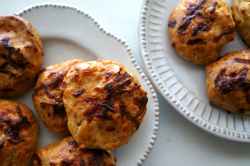 Gougères in plates