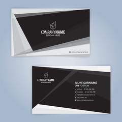 Fototapeta premium Black and White modern business card template, Illustration Vector 10