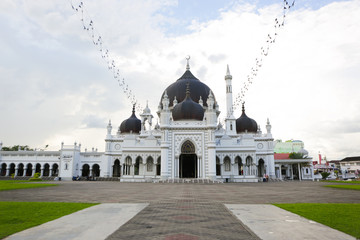 A view from outside a architecture of Zahir Mosque Alor Setar