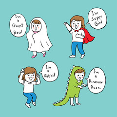 Cartoon cute little girl playing vector.