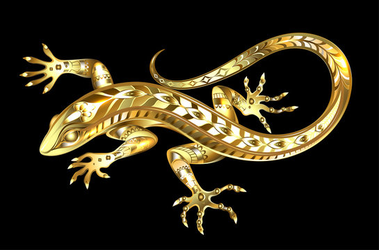 Golden lizard