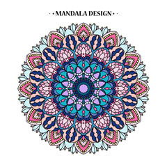 Mandala vector  illustration.Mandala design. Arabic and Indian motifs.