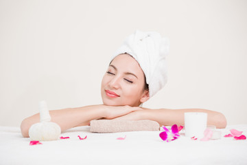 Beautiful portrait spa woman youth and Skin Care Concept