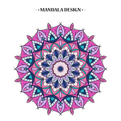 Mandala vector  illustration.Mandala design. Arabic and Indian motifs.