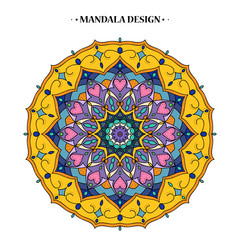 Mandala vector  illustration.Mandala design. Arabic and Indian motifs.