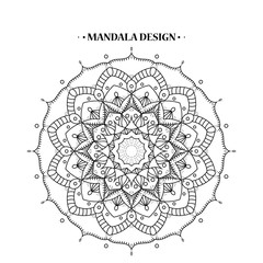 Mandala vector  illustration.Mandala design. Arabic and Indian motifs.