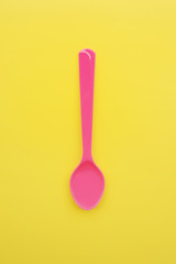 close up of plastic spoons for background