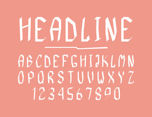 Modern line alphabet. Hipster abstract vector font.