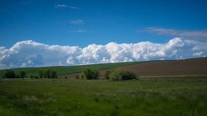 Fototapeta na wymiar Cloud formation in the Palouse