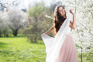 Young woman in spring