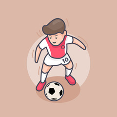 Plakat Soccer player character design.