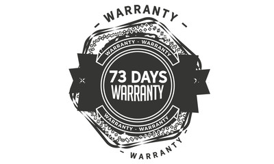 73 days warranty icon vintage rubber stamp guarantee