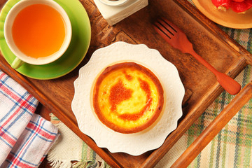 Baked egg tart for tea time  