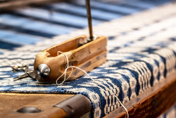 Weaving background with traditional tools