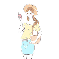 beauty woman in summer