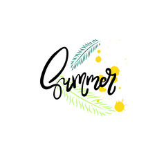 Fototapeta na wymiar hello summer badge Isolated Typographic Design Label. Season Holidays lettering for logo,Templates, invitation, greeting card, prints and posters.