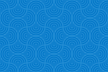 Backgrounds pattern seamless geometric blue circle abstract and line vector design.