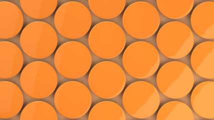 Blank orange badge on orange background