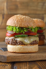Fresh cheeseburger