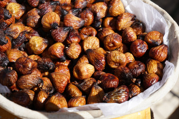 Fresh fruits and vegetables on a market in Portugal
