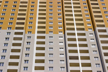 Fragment of the modern multi story residential house during construction