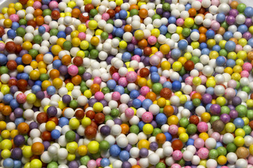 Large Colorful polysterene balls background