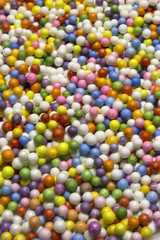 Fototapeta na wymiar Large Colorful polysterene balls background
