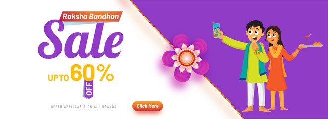 Rakhi, Indian brother and sister festival Raksha Bandhan concept.