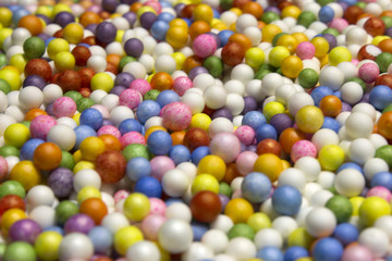 Large Colorful polysterene balls background