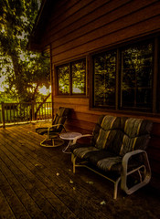 Fototapeta na wymiar Relaxing Evening on The Deck