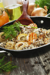 Chicken liver stewed in sour cream