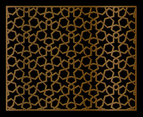 Decorative panel for laser cutting.