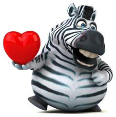Fun zebra - 3D Illustration © Julien Tromeur