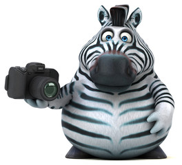 Fun zebra - 3D Illustration