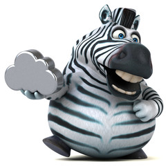 Fun zebra - 3D Illustration © Julien Tromeur