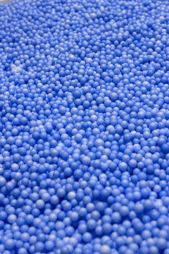 Small Blue Polysterene balls background