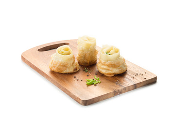 Pelmeni, Russian cuisine on a white background