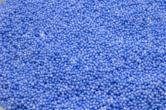Small Blue Polysterene balls background